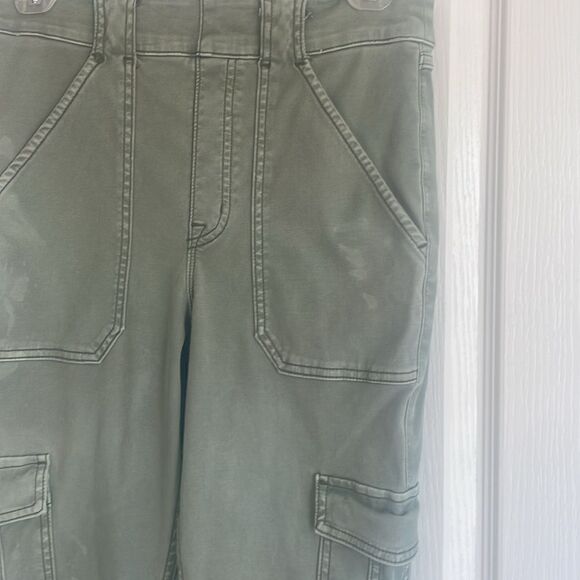 SPANX women's stretch twill ankle cargo pant in soft sage size M-Good Condition - Picture 7 of 11